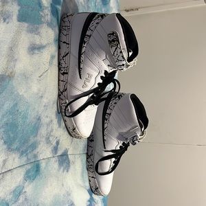 Black and white men’s high tops